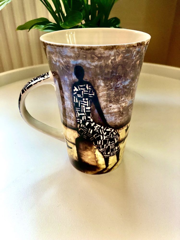 Porcelanowy kubek 390 ml - motywy afrykańskie