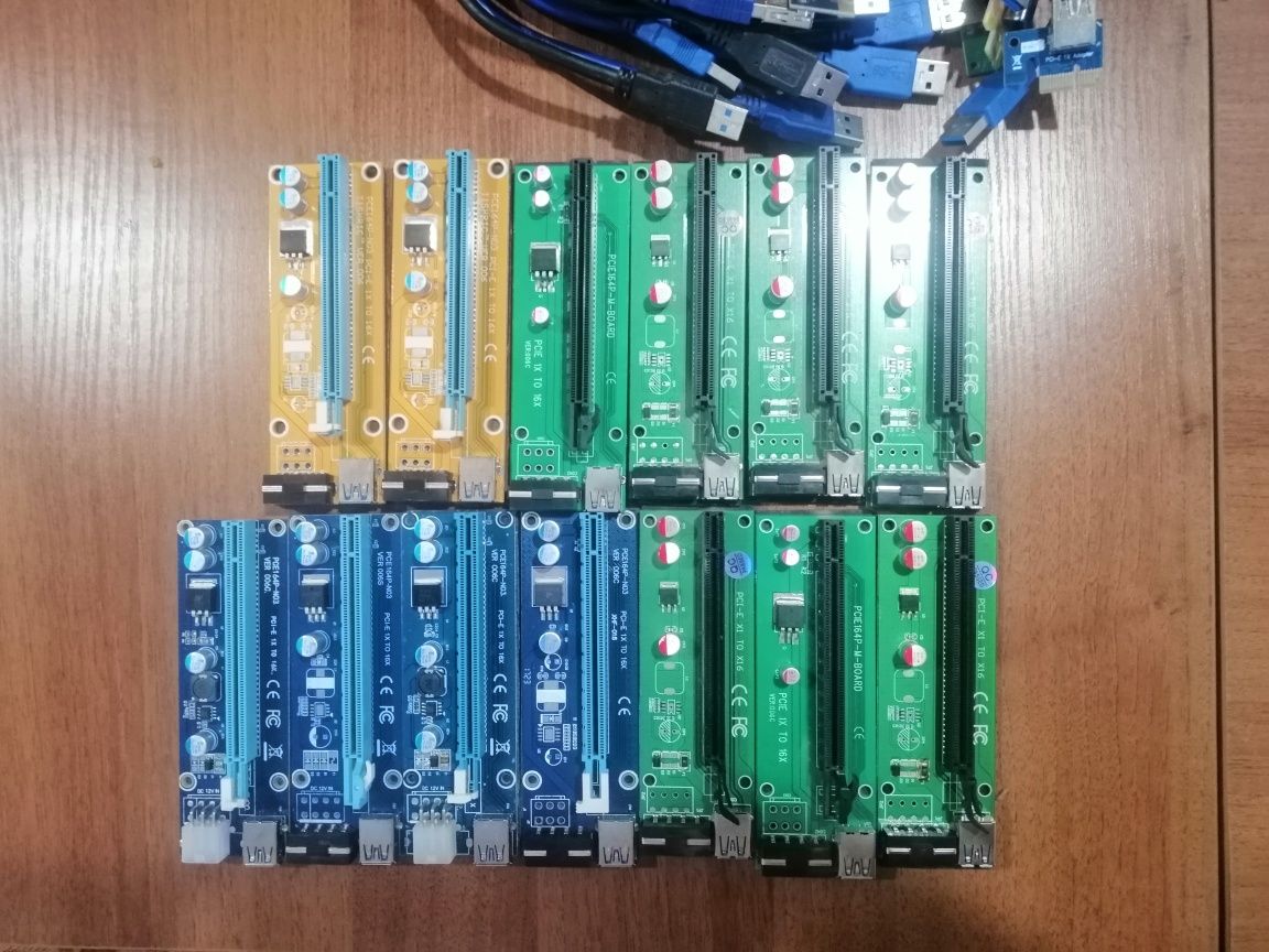 Райзер PCI-E x1 to 16x 60см v.006C Dynamode Blue (RX-riser-006c)