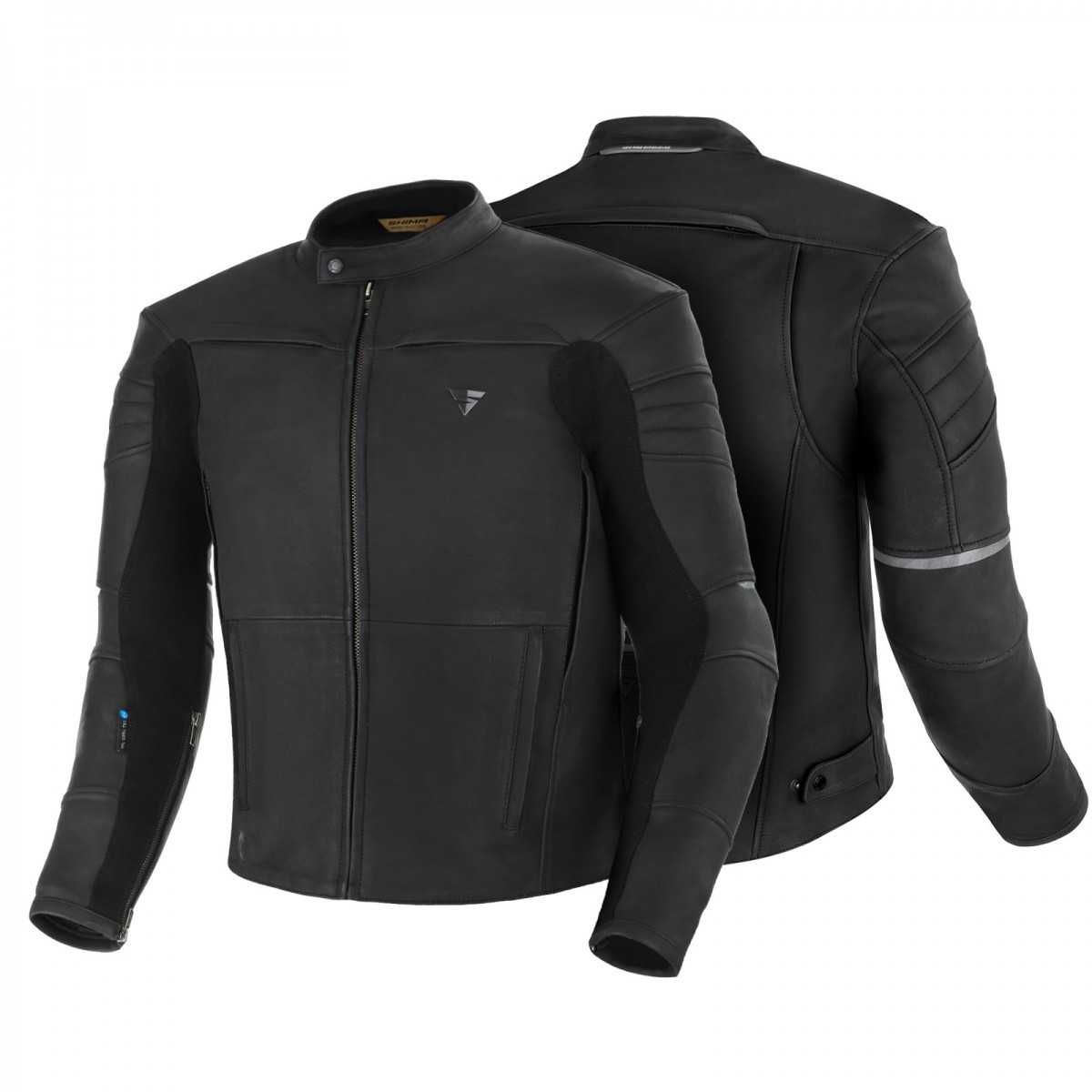 Kurtka skórzana motocyklowa męska SHIMA SHADOW TFL JKT BLACK czarna