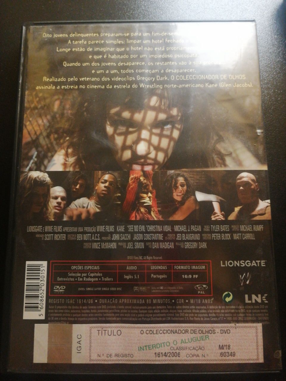 DvD O Coleccionador de Olhos - See No Evil