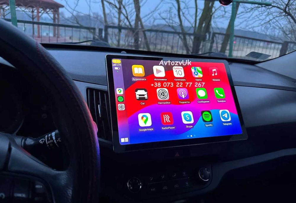 Магнитола SPORTAGE Kia GPS 2 din КИА Спортедж Tesla CarPlay Android 14
