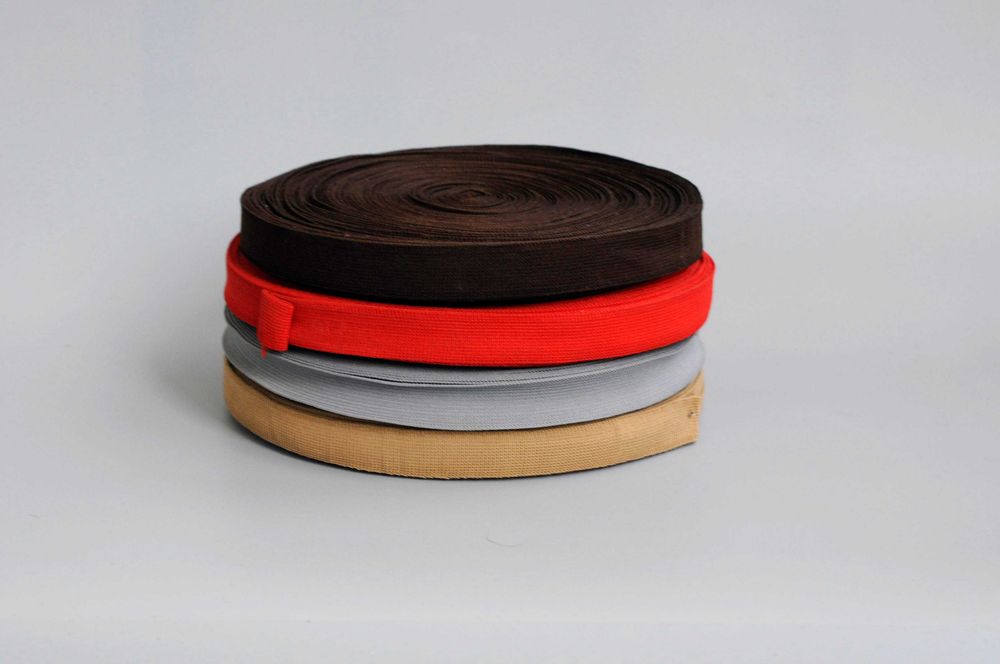 Тесьма белорусская трикотажная 18 мм, трикотажка, окантовочная лента