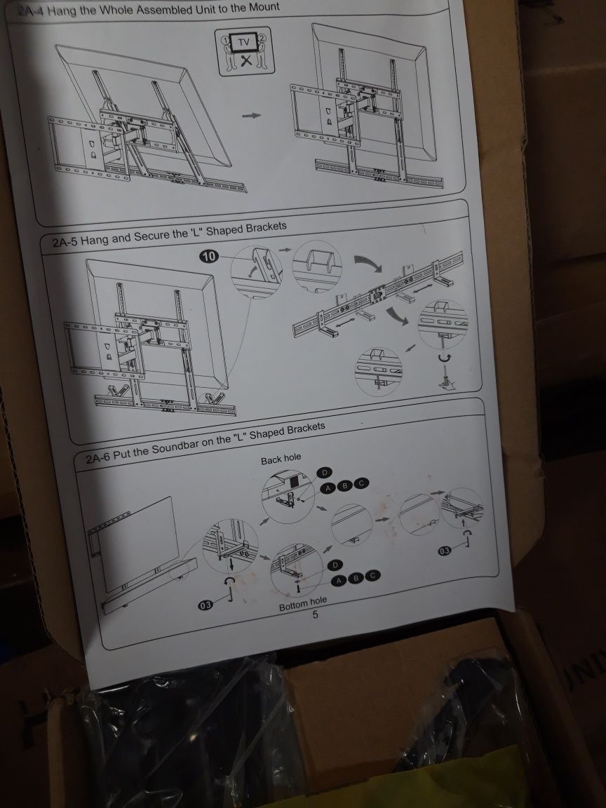 Uchwyt do mocowania głośnika soundbar do telewizora MD 9 kg