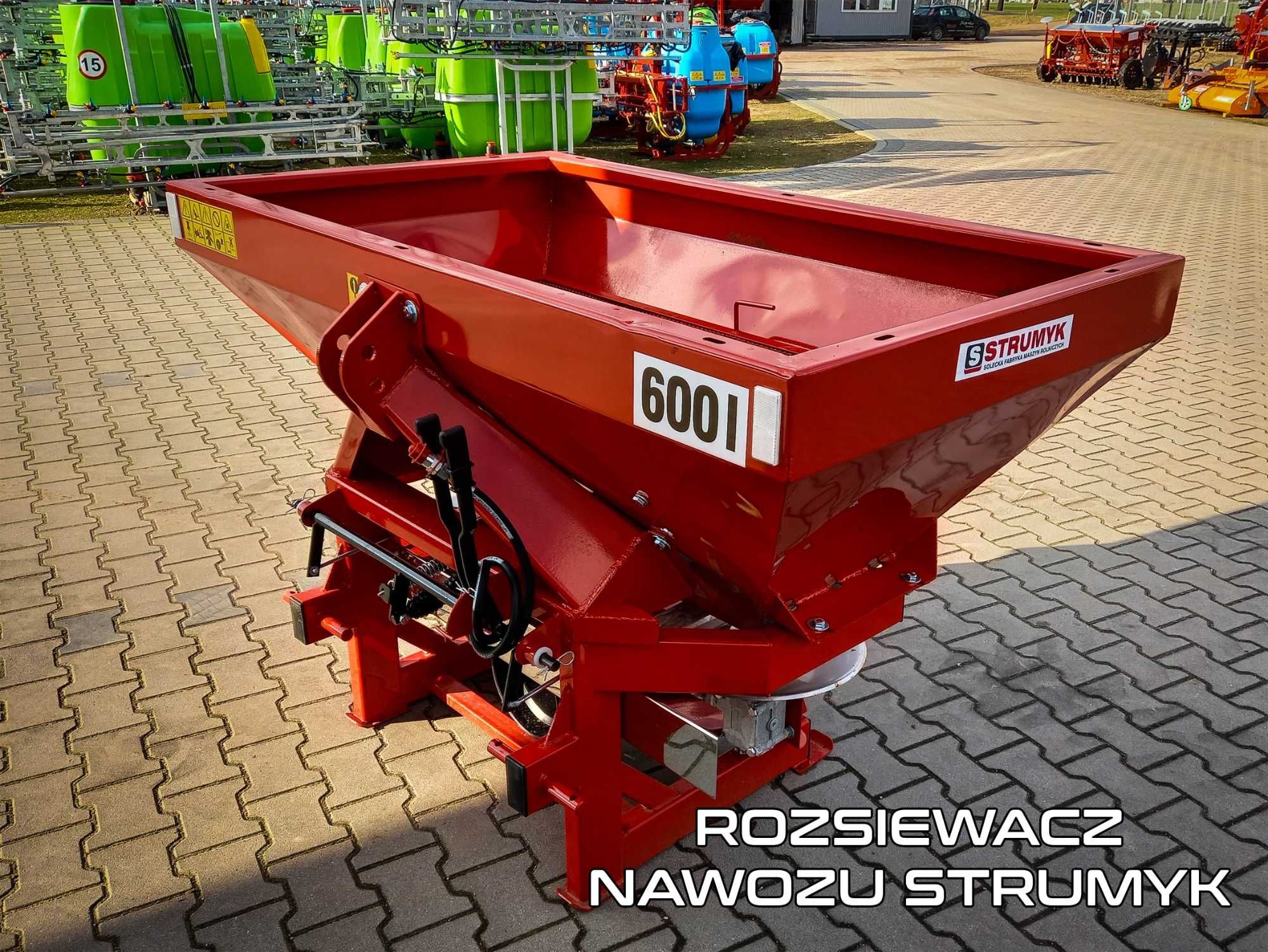 Nowy rozsiewacz nawozu STRUMYK od 200l dwutarczowy PRODUCENT RATY