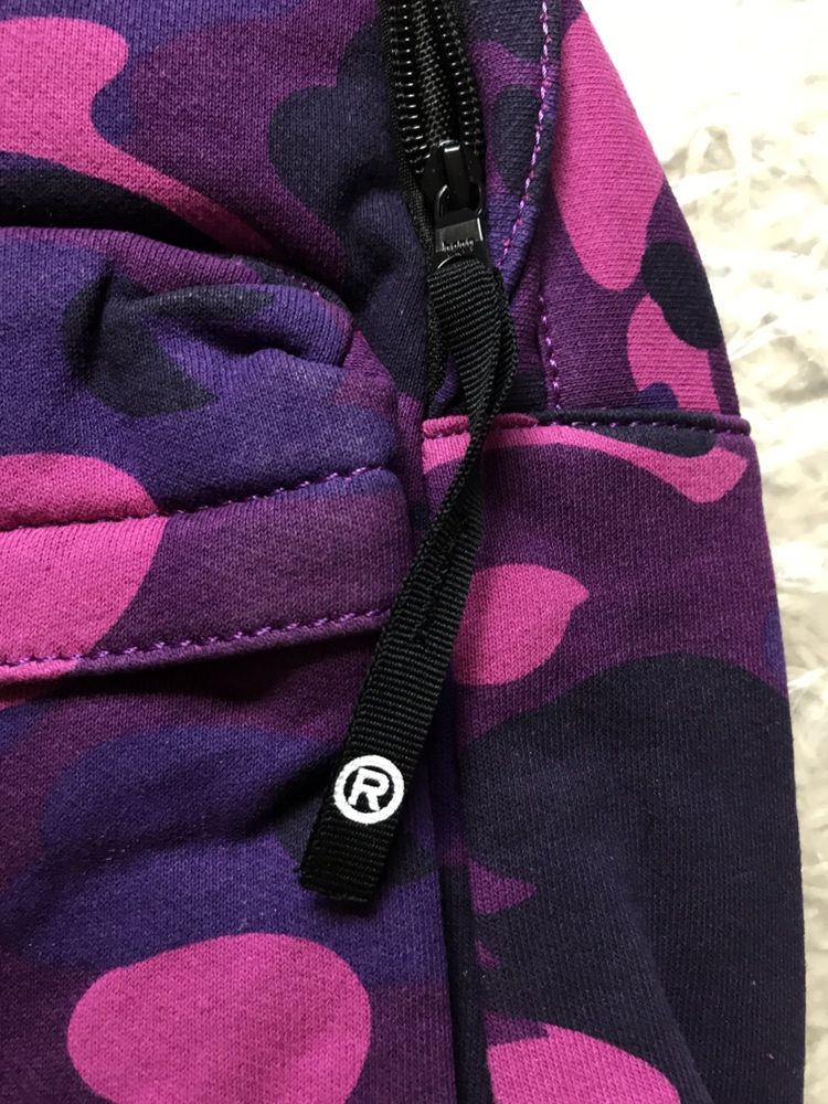 Bape backpack purple camo coloe a baping ape ykk рюкзак на молнии бейп