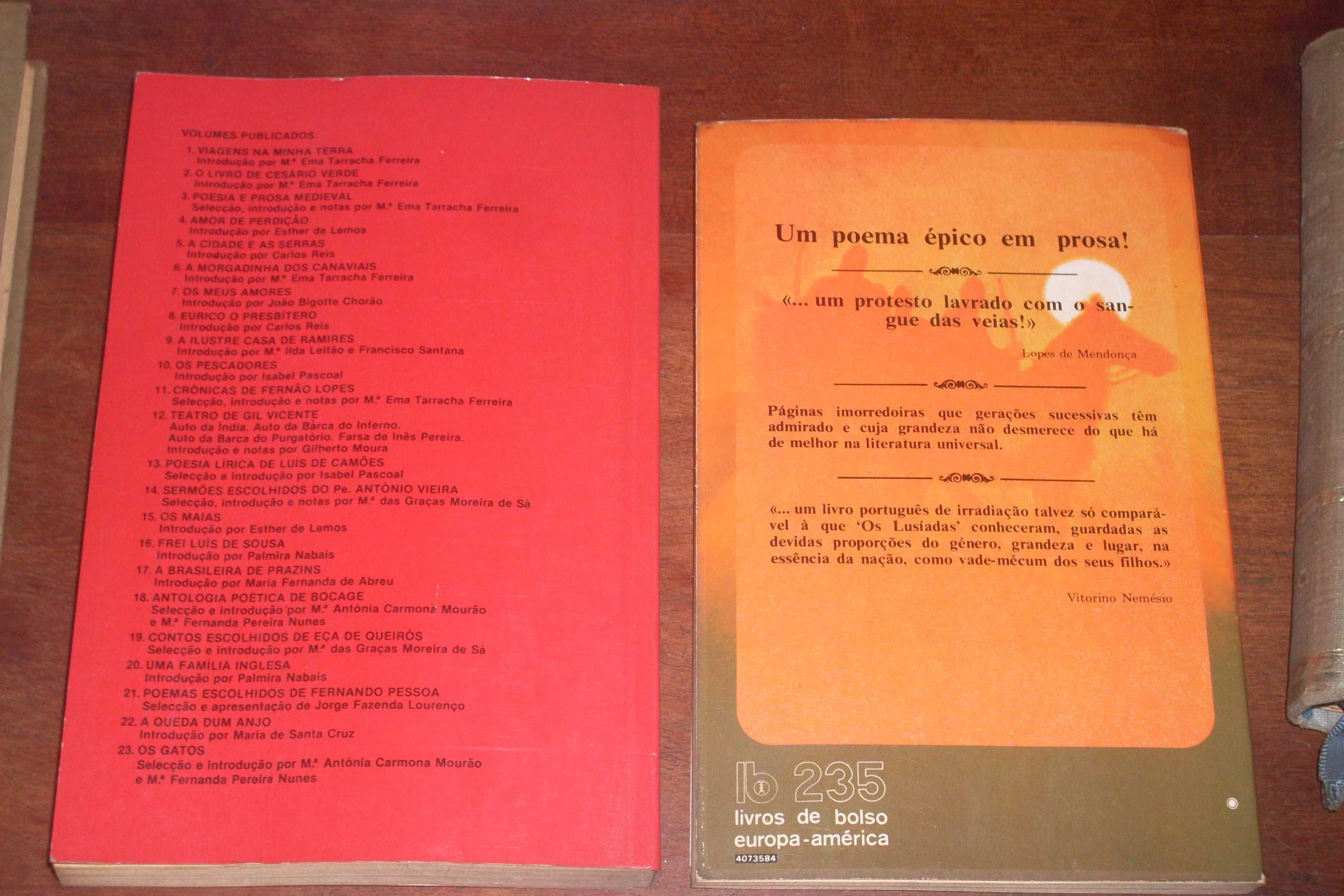 Livros diversos Herculano, Namora, Golding, Zola, Rebelo da Silva