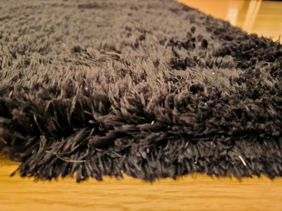 Tapete preto 120 x 170 pelo curto ikea