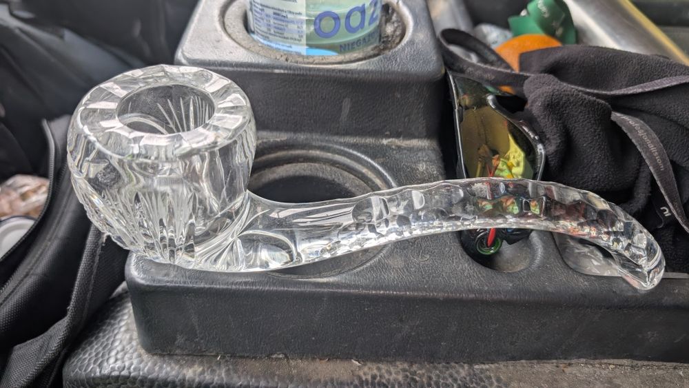 Popielniczka kryształ szlify fajka