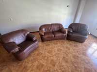 Vendo sofa cama couro