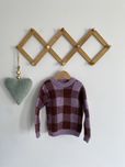 Sweter h&m 92/98 kratka liliowo bordowa