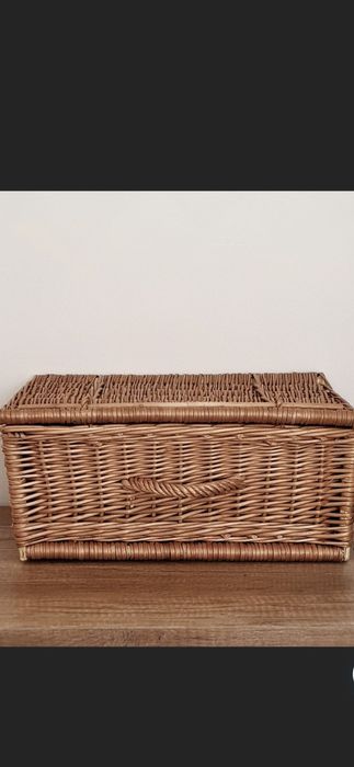 Wiklinowy Kosz Walizka  Piknikowy Kuferek