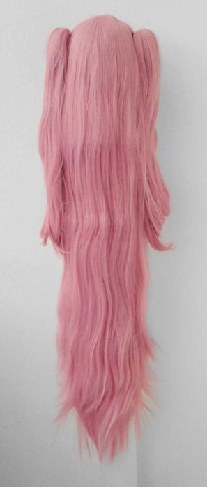 Krul Tepes Owari no Seraph cosplay wig długa peruka różowa z kitkami