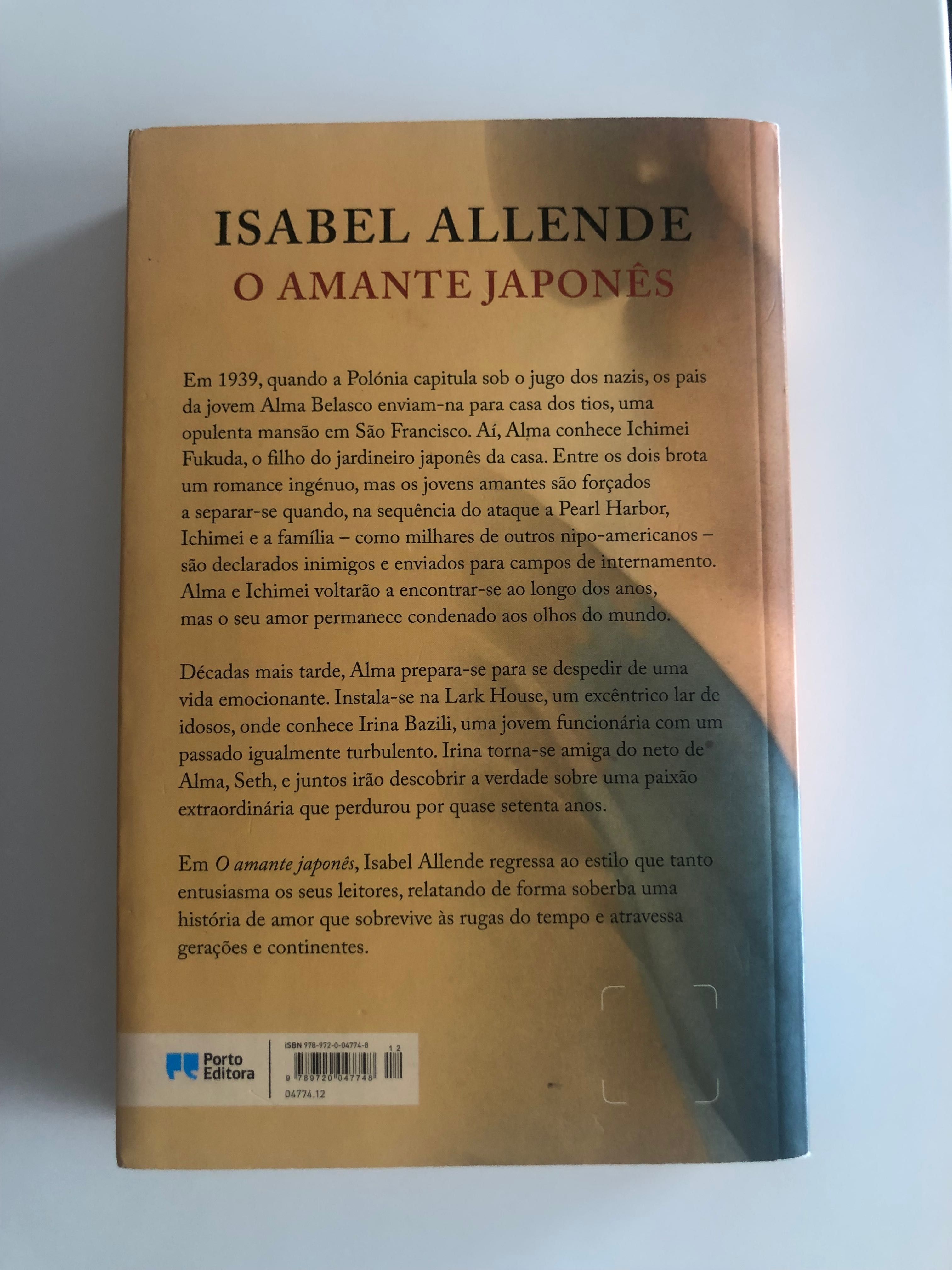 O amante Japonês, Isabel Allende (portes incluídos)