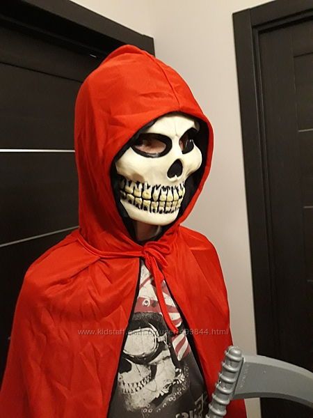 Плащ с капюшоном двусторонний Мантия Накидка Косплей Карнавал Хэллоуин