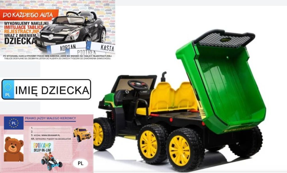 AUTO NA AKUMULATRO Buggy 6x6 Farmer na akumulator 4x45W A730-2