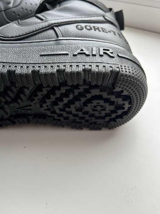 Чоловічі зимові кросівки Nike Force 1 (Gore-Tex) Black 41р (Хутро)