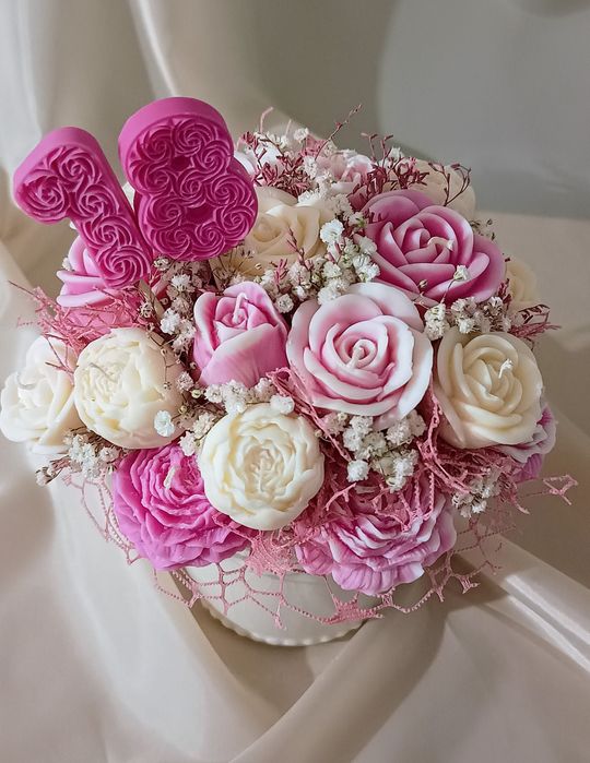 Flower Box ,świece sojowe bezzpachowe