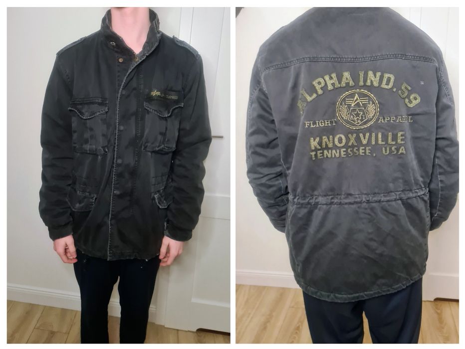 Kurtka Alpha Industries 59. Knoxville. Tennessee USA. Czarna. Vintage