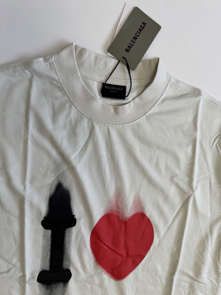 футболка Balenciaga I love you heart vetements rick owens raf simons