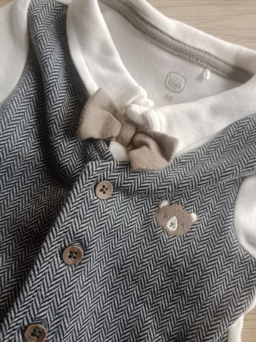 Elegancki komplet garnitur na chrzciny/wesele r. 68 cool club