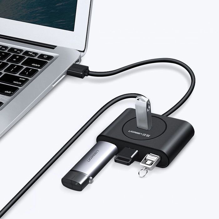 Ugreen rozdzielacz HUB 4x USB 3.2 Gen 1 (kabel 0,5 m) czarny