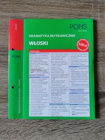 Okładka na książkę PONS z całą gramatyką języka włoskiego