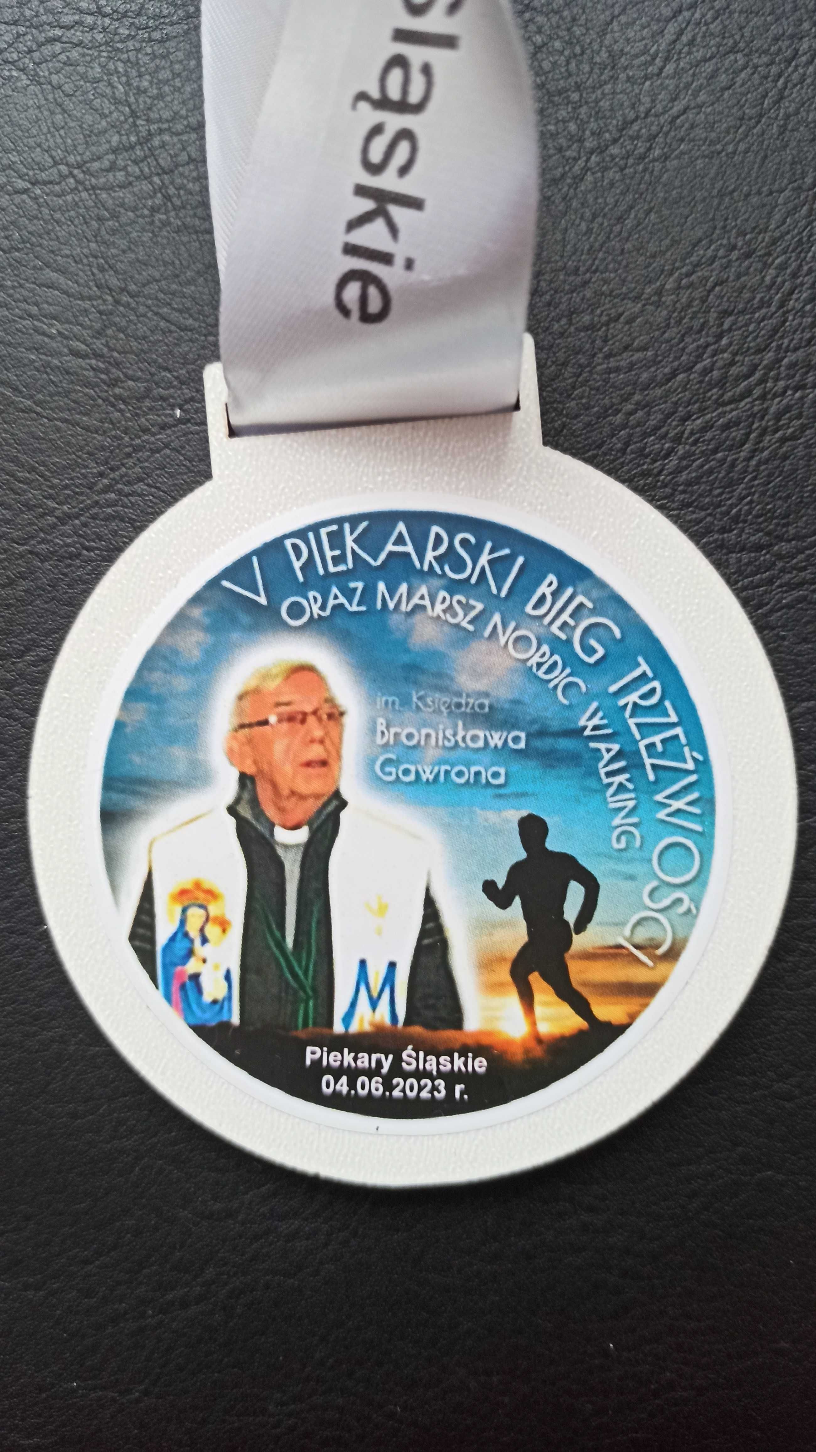 Medal z biegu "V Piekarski Bieg Trzeźwości 2023"