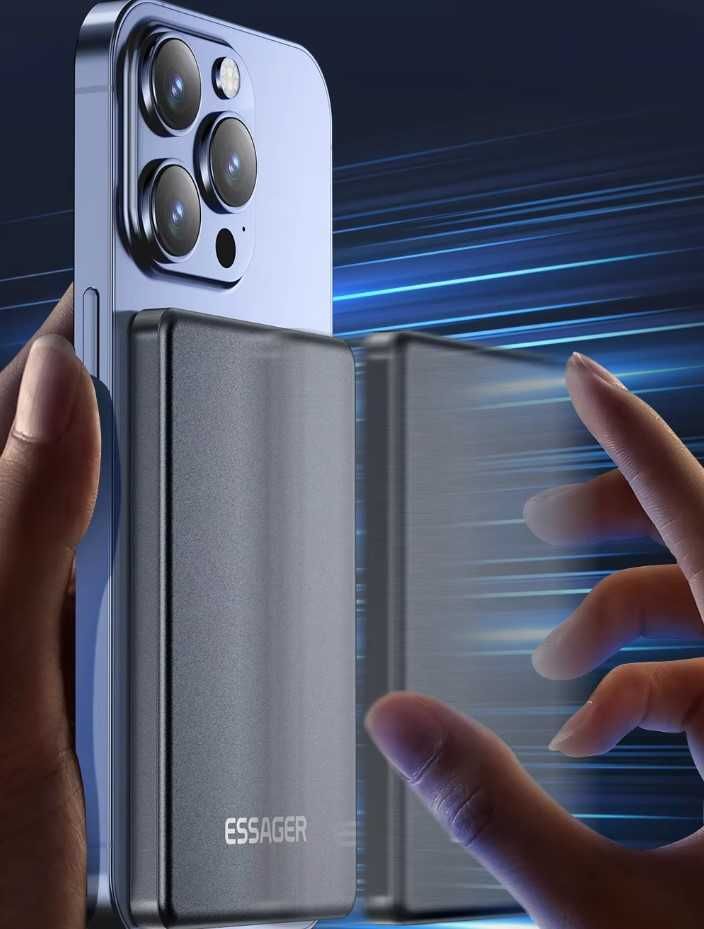 Ультратонкий Essager 5000mAh MagSafe Повербанк iphone 12 13 14 15 16