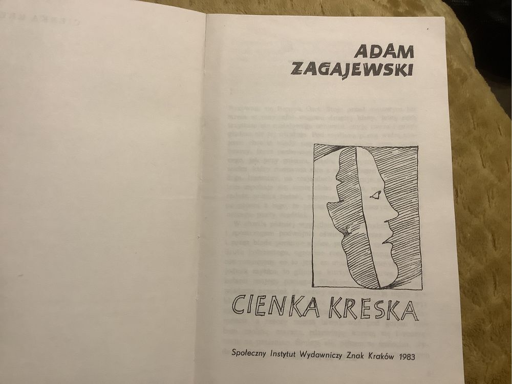 Cienka kreska Adam Zagajewski