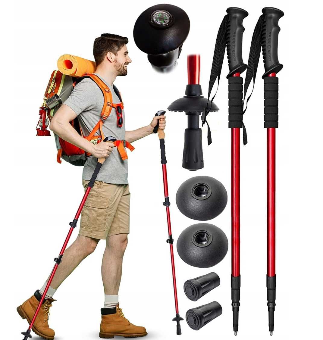 KIJKI TREKKINGOWE DO CHODZENIA para 2 sztuki nordic walking kije kij