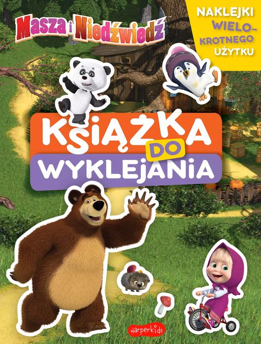 Masza i Niedźwiedź. Książka do wyklejania. Harperkids
