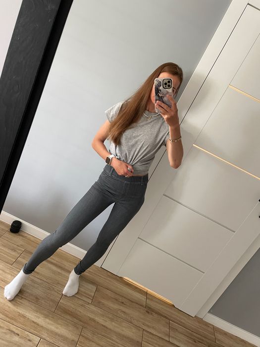 Szare spodnie nowe