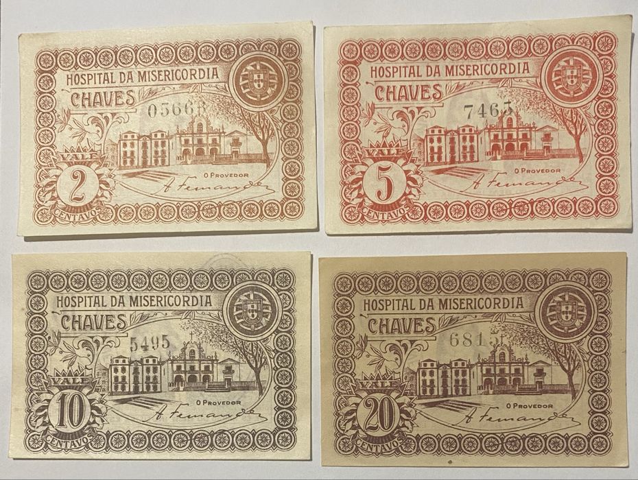 Notas Cedulas Hospital da Misericordia Chaves