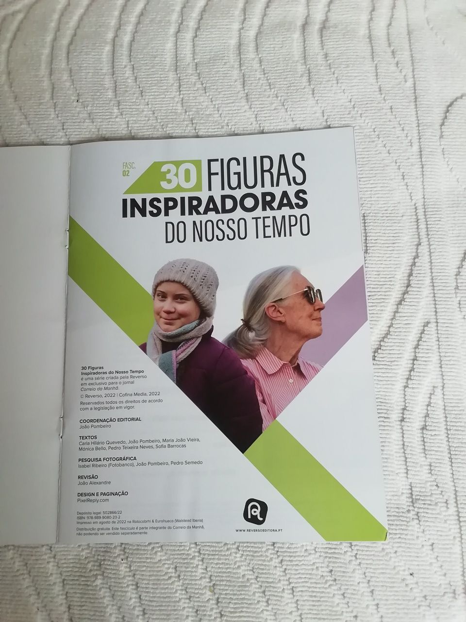 Fascículo n°2  de "30 figuras inspiradoras do nosso tempo", novo