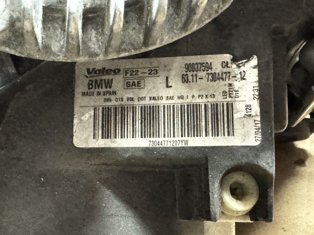 Lampa Przednia Lewa BMW F22/F23 Xenon nieskrętna USA