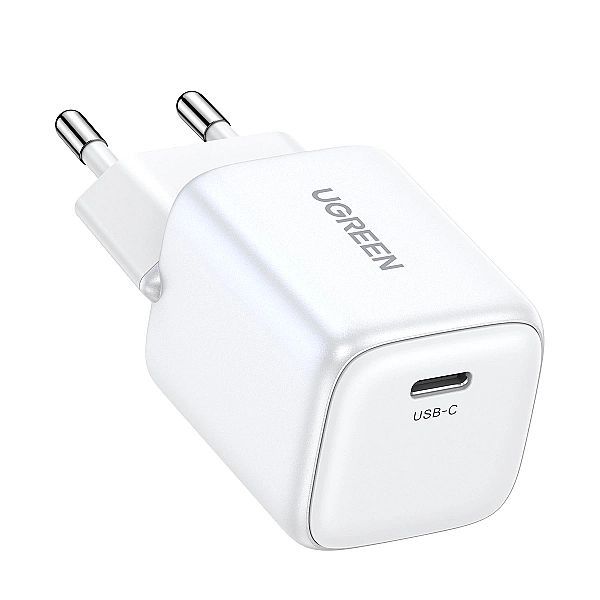 Szybka ładowarka sieciowa GaN Usb C 30w Pd Ugreen Nexode Mini - biała