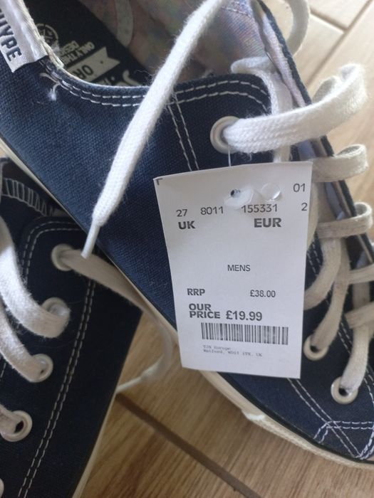 firmowe trampki męskie-rozmiar-46-UK-11-JUSTHYPE-nowe