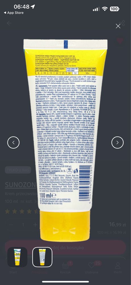Krem spf SUN OZON