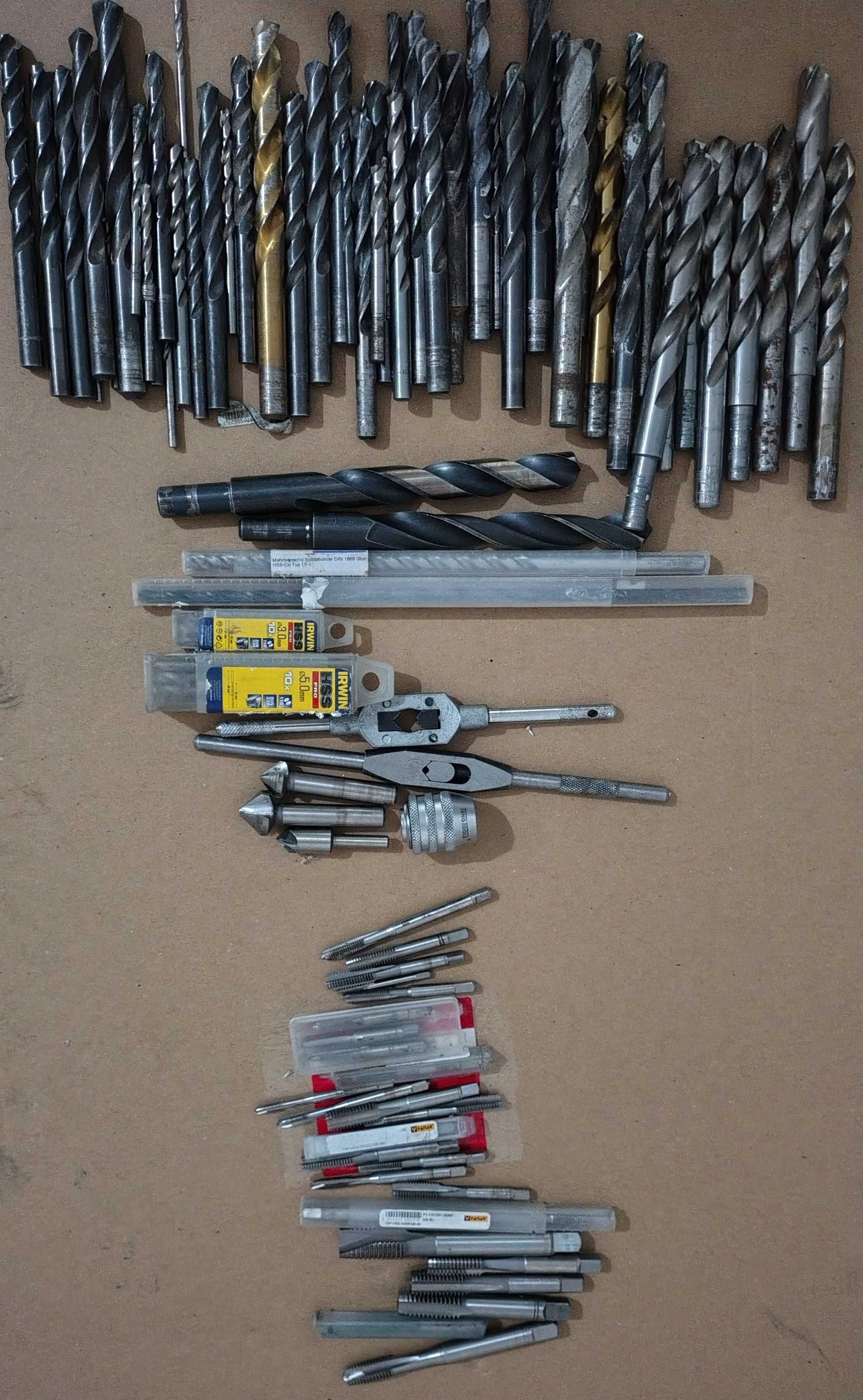Wiertła do metalu Nowe i Używane, Wurth,Berner itp. Gwintowniki Zestaw