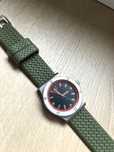 Stradivarius zegarek gumowy pasek zielony khaki