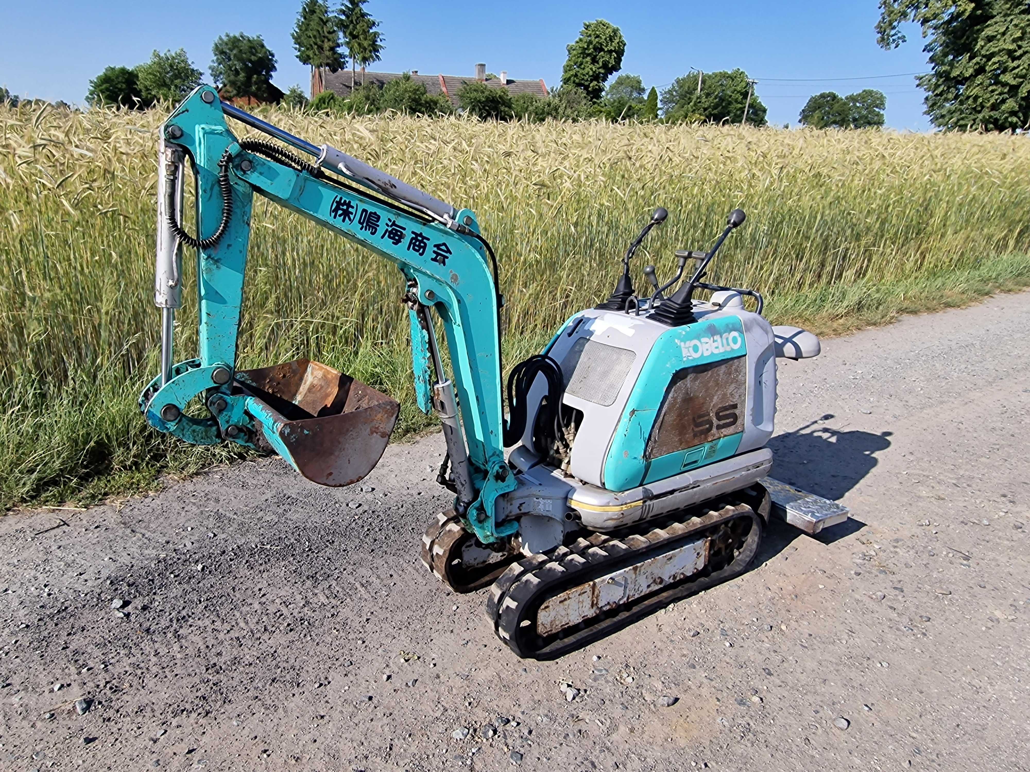 Mikro koparka Kobelco SS1 50cm szer. 350kg 3łyżki Fv23% cena brutto!