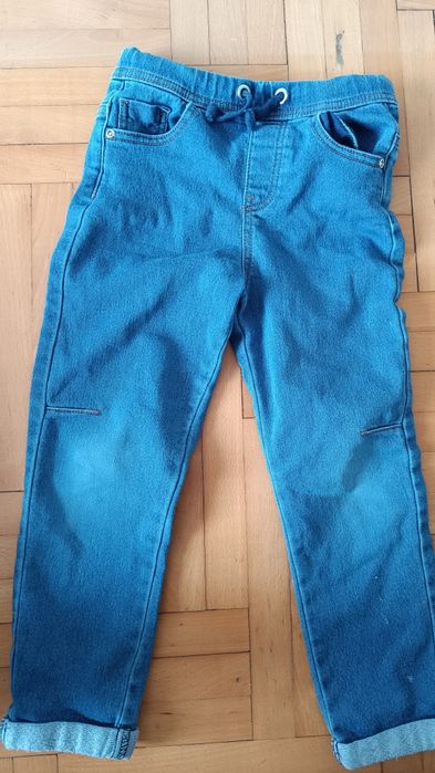 Spodnie dla chłopca rozmiar 122 wiosenne jensy niebieskie