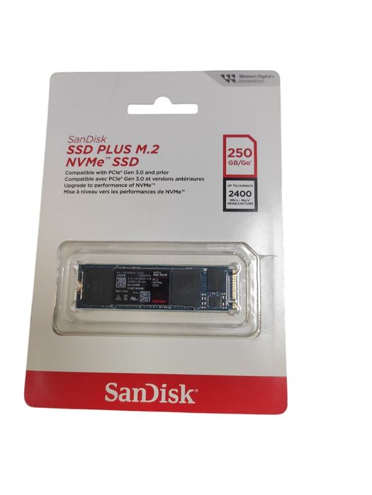 Na Lewara Dysk wewnętrzny SanDisk SSD PLUS M.2 NVMe SSD 250GB 2400MB/s
