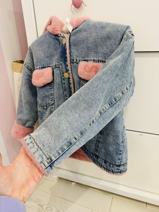 Джинсова утеплена парка, курточка 140