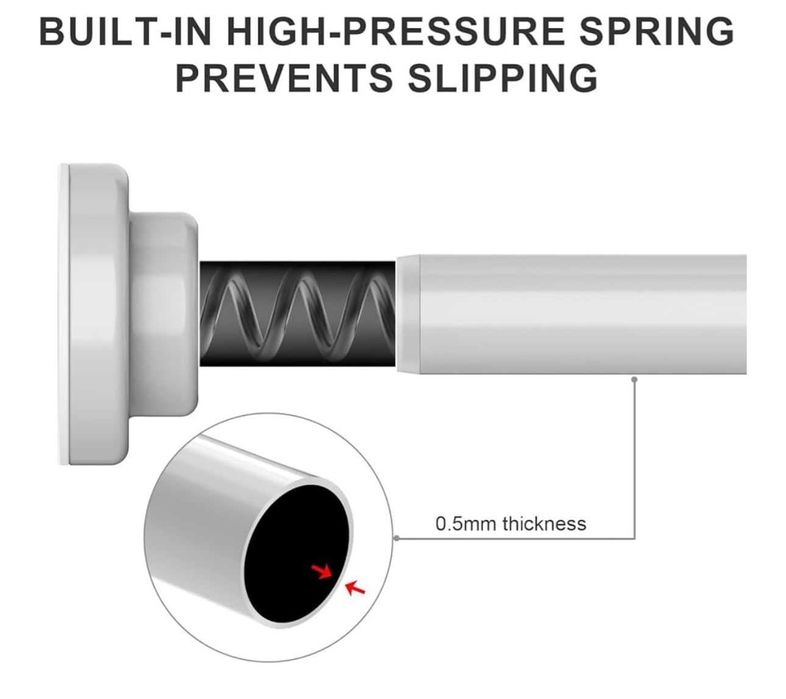 Штанги натяжні для вікон або ванної кімнати без сверління