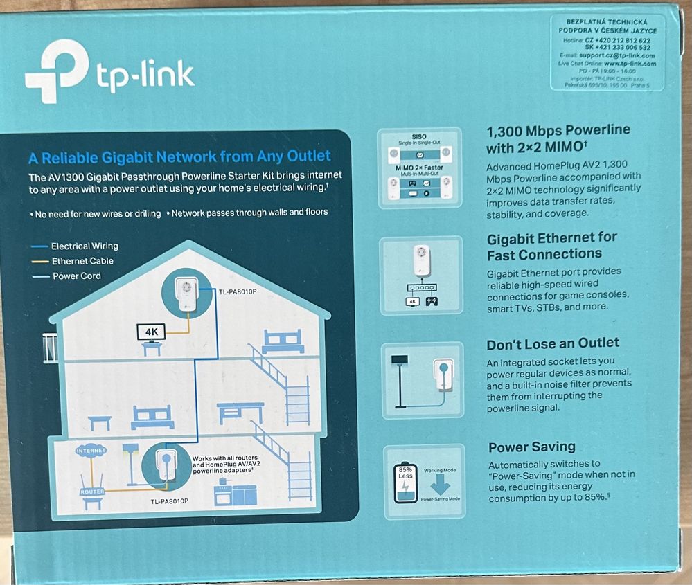 Transmiter sieciowy TP-Link TL-PA8010P KIT