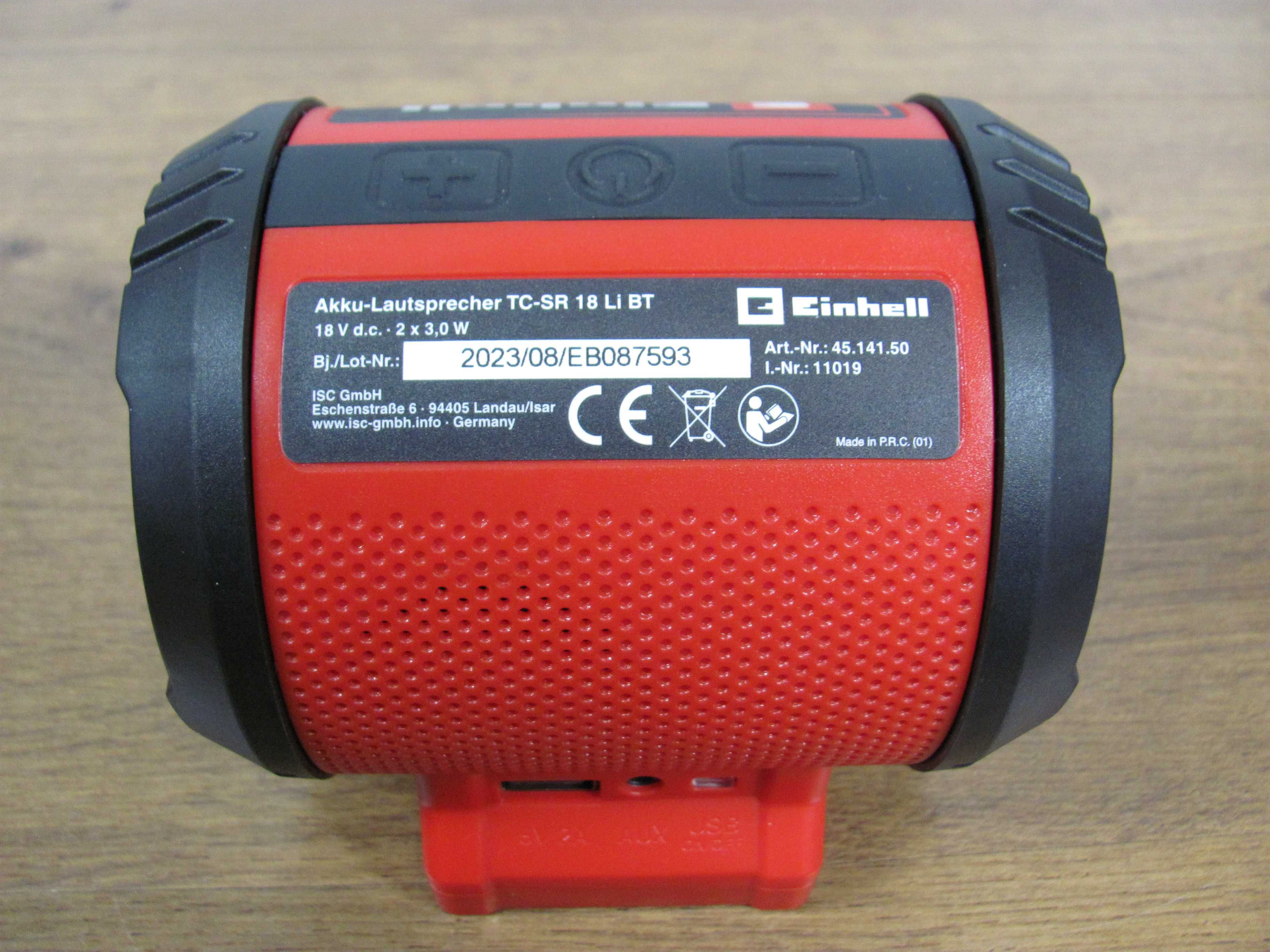 Bluetooth колонка акумуляторна Einhell TC-SR 18 Li BT з Німеччини