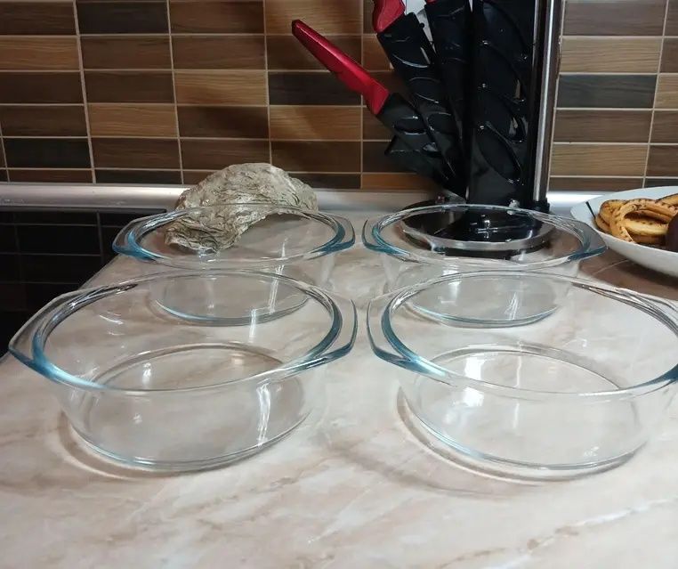 Набір каструль,набор каструль,каструль,скло,жаростейкие,жаростійкі