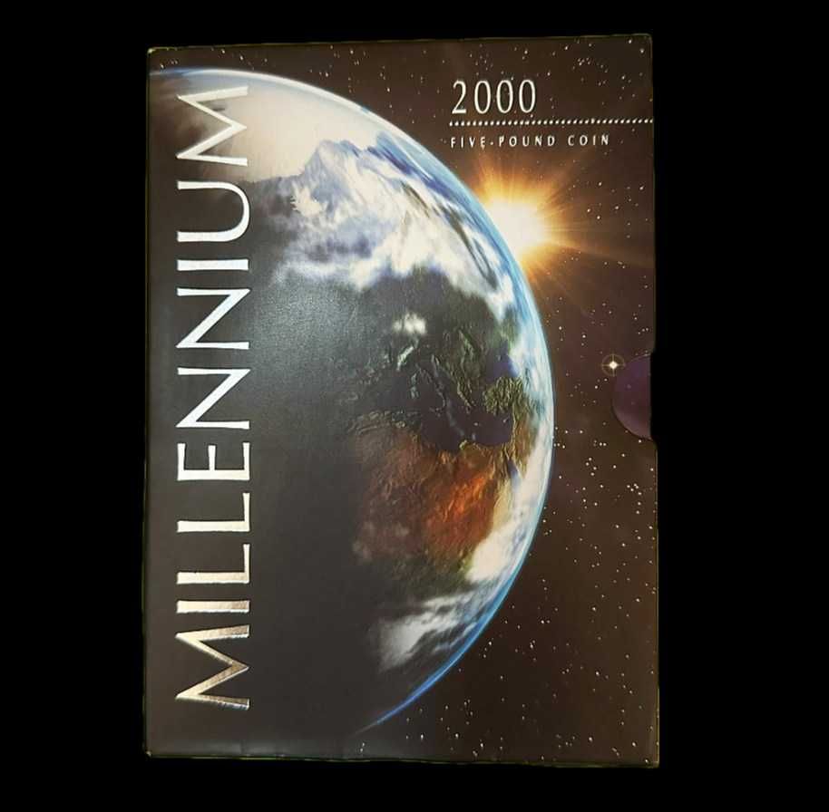 Moeda de 5 Libras - 1999 - Reino Unido - Millennium (Carteira Oficial)
