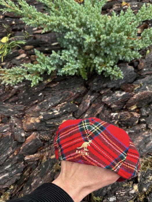 Kangol Vintage Flat Cap 90s вінтажний берет в клітинку від кенгул